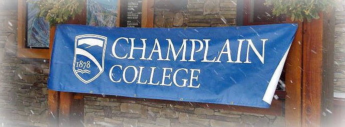 Champlain College Sign